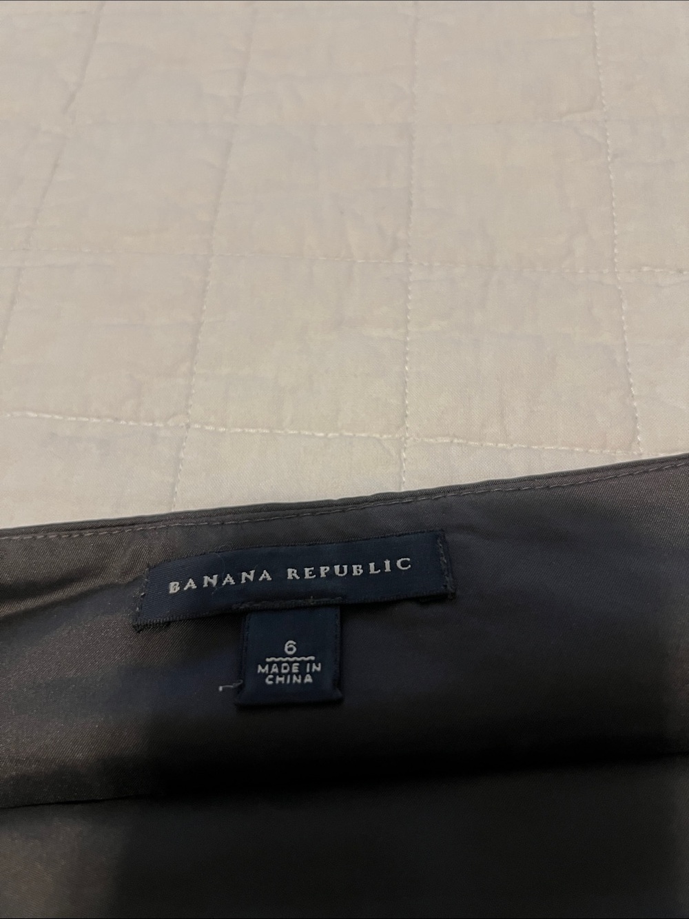Banana Republic Dark Charcoal Pleated Skirt with Tie